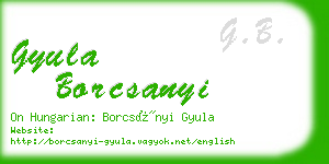 gyula borcsanyi business card